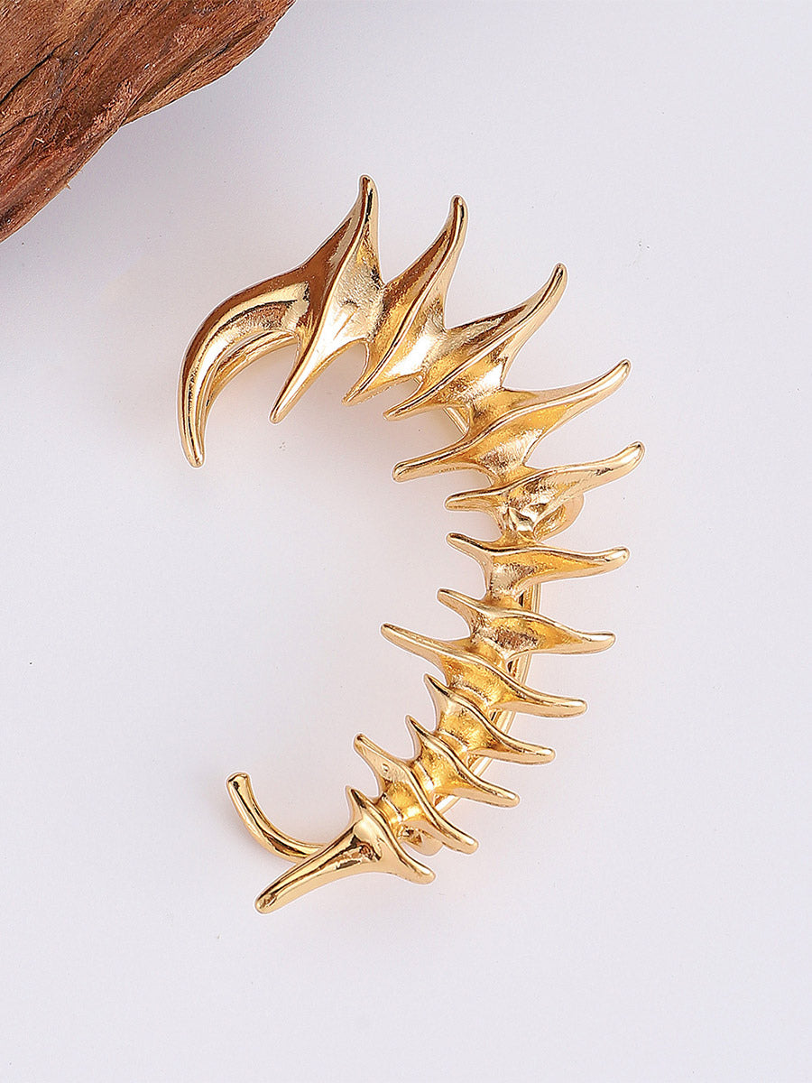 gold wrap earrings — view 2