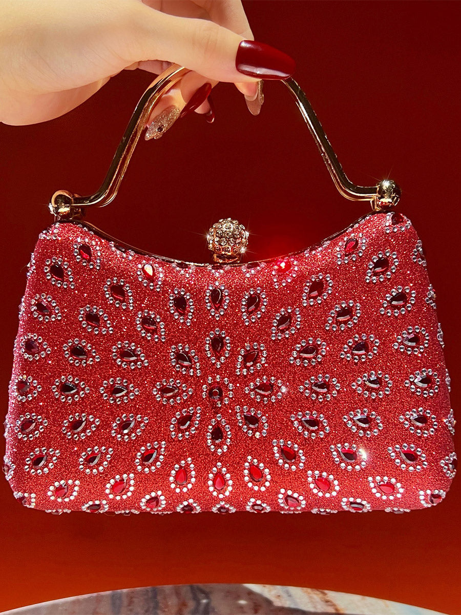 gold embellished handbag — view 6
