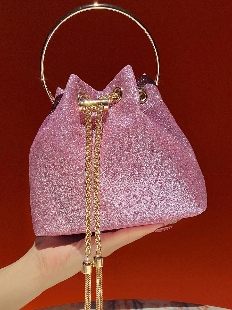 gold embellished handbag — view 3