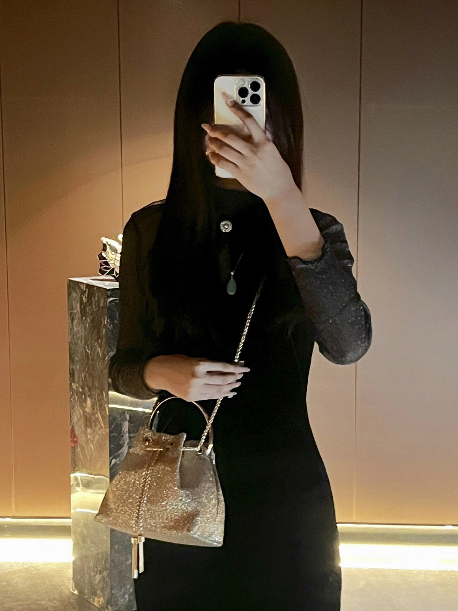 gold embellished handbag — view 2
