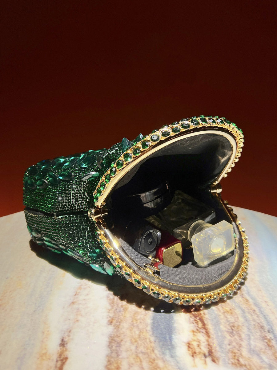 gold embellished handbag — view 6