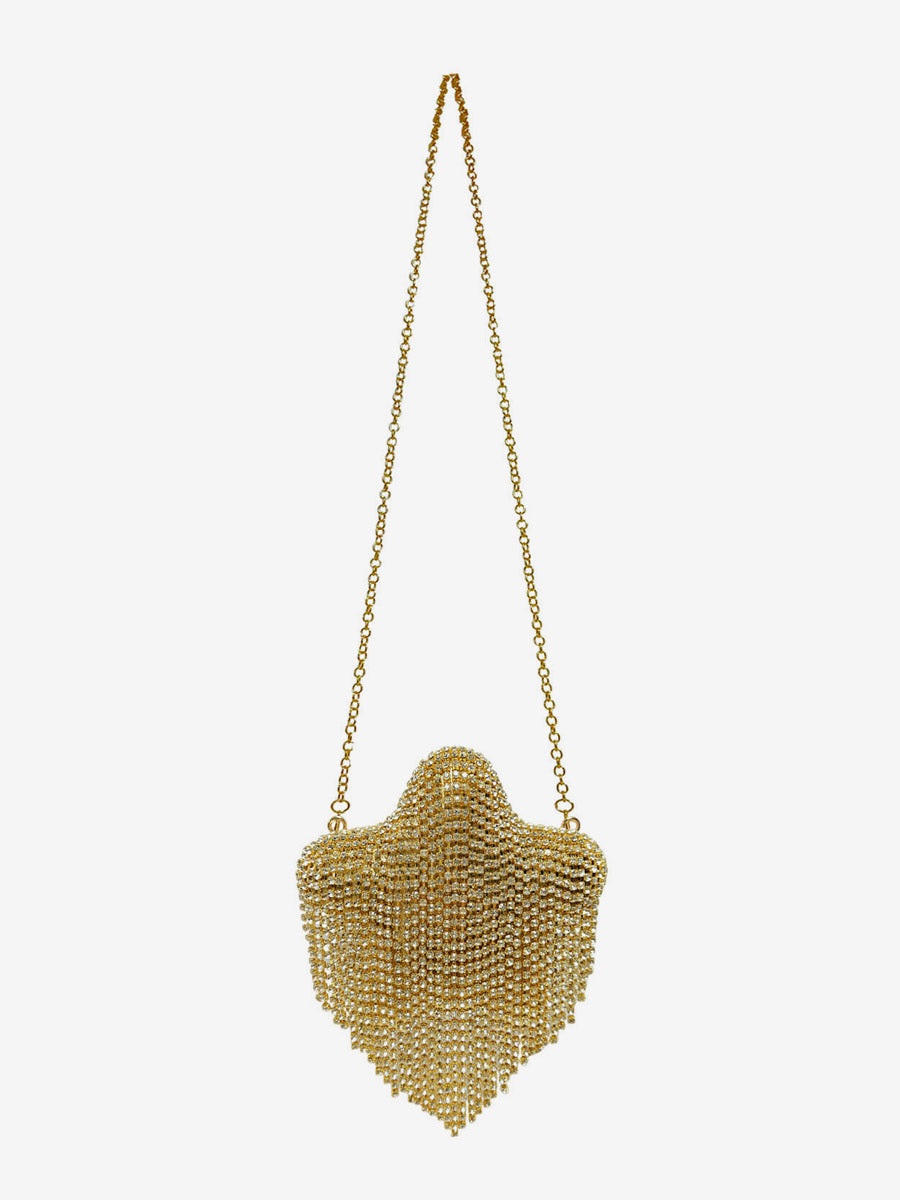 gold fringe handbag — view 2
