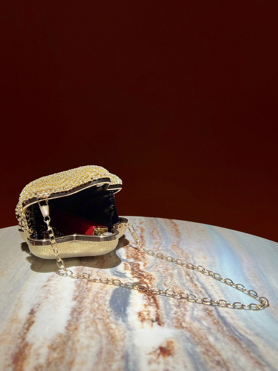 gold fringe handbag — view 4