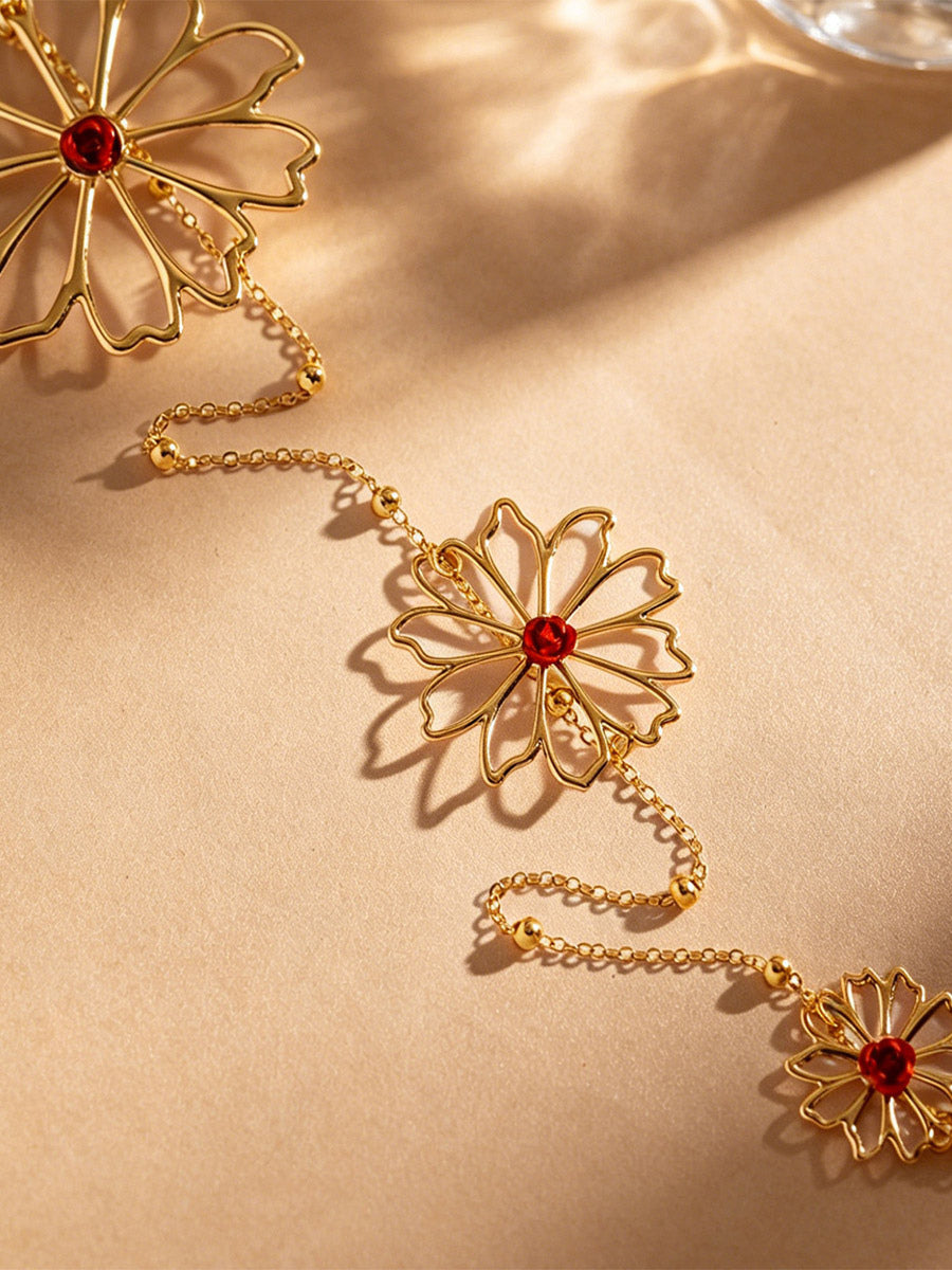 gold embellished necklace — view 3