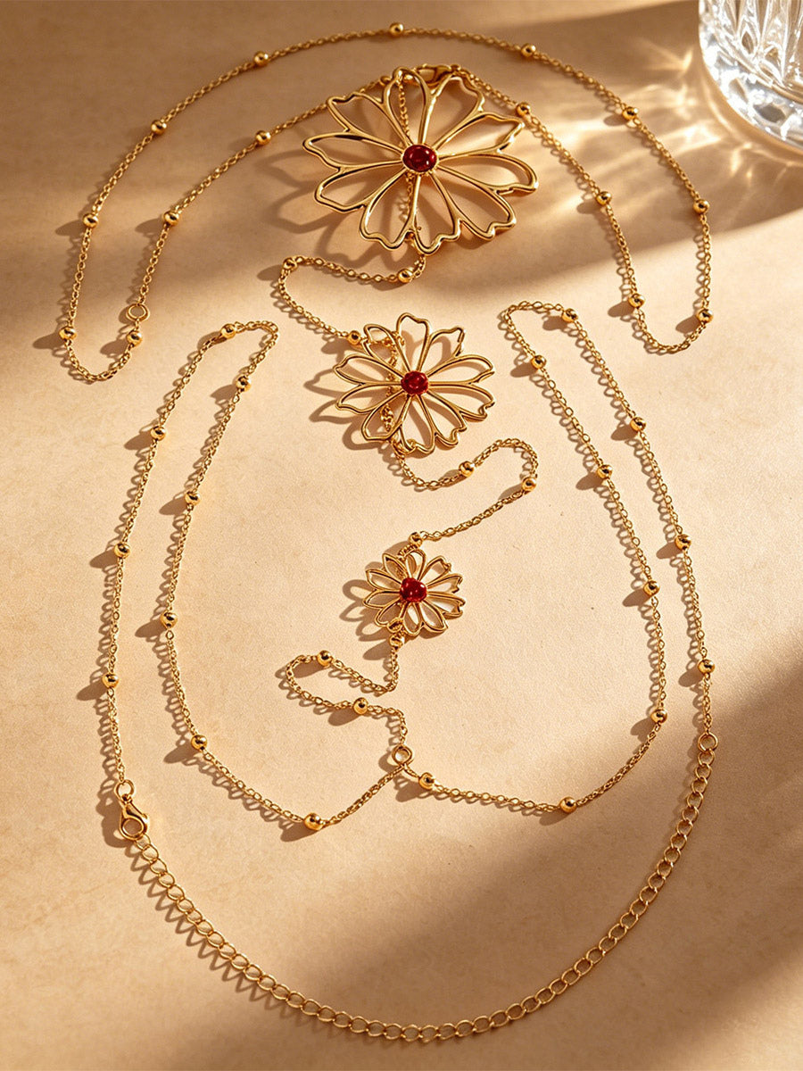 gold embellished necklace — view 2
