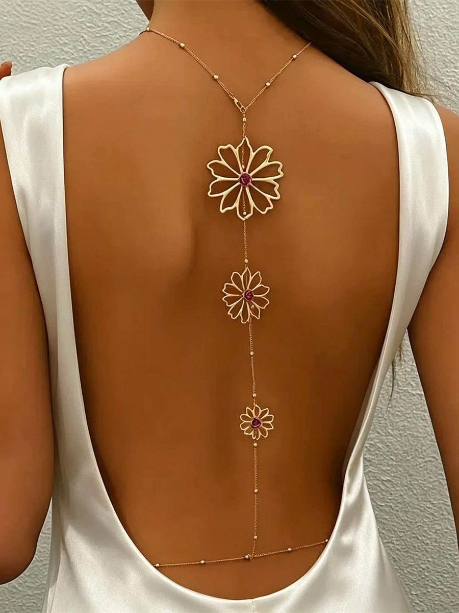 gold embellished necklace — view 1