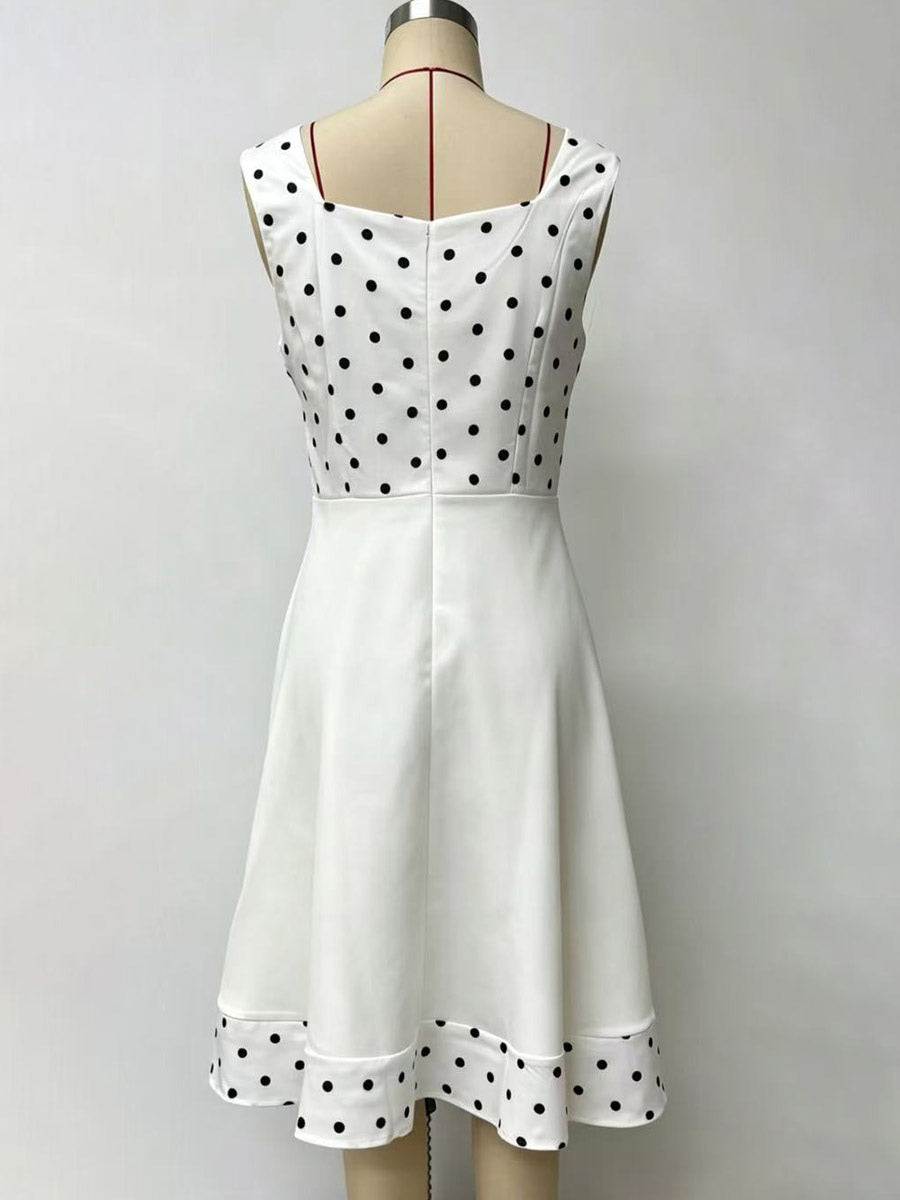 Green Sleeveless Sweetheart Belted Dress — view 4