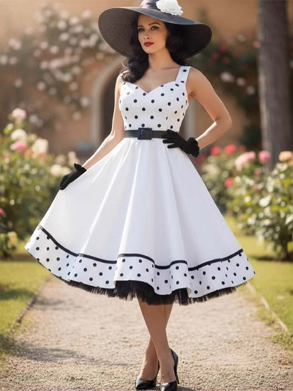 Green Sleeveless Sweetheart Belted Dress — view 2