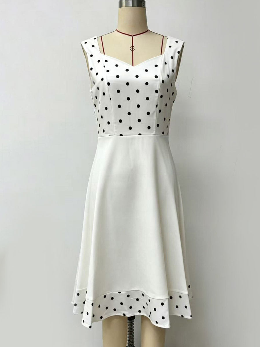 Green Sleeveless Sweetheart Belted Dress — view 3