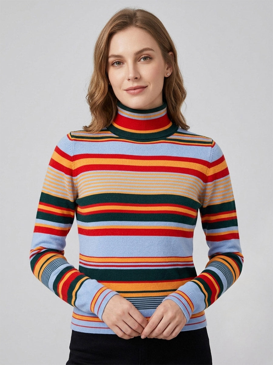 green long sleeve high neck fitted jumper — view 11