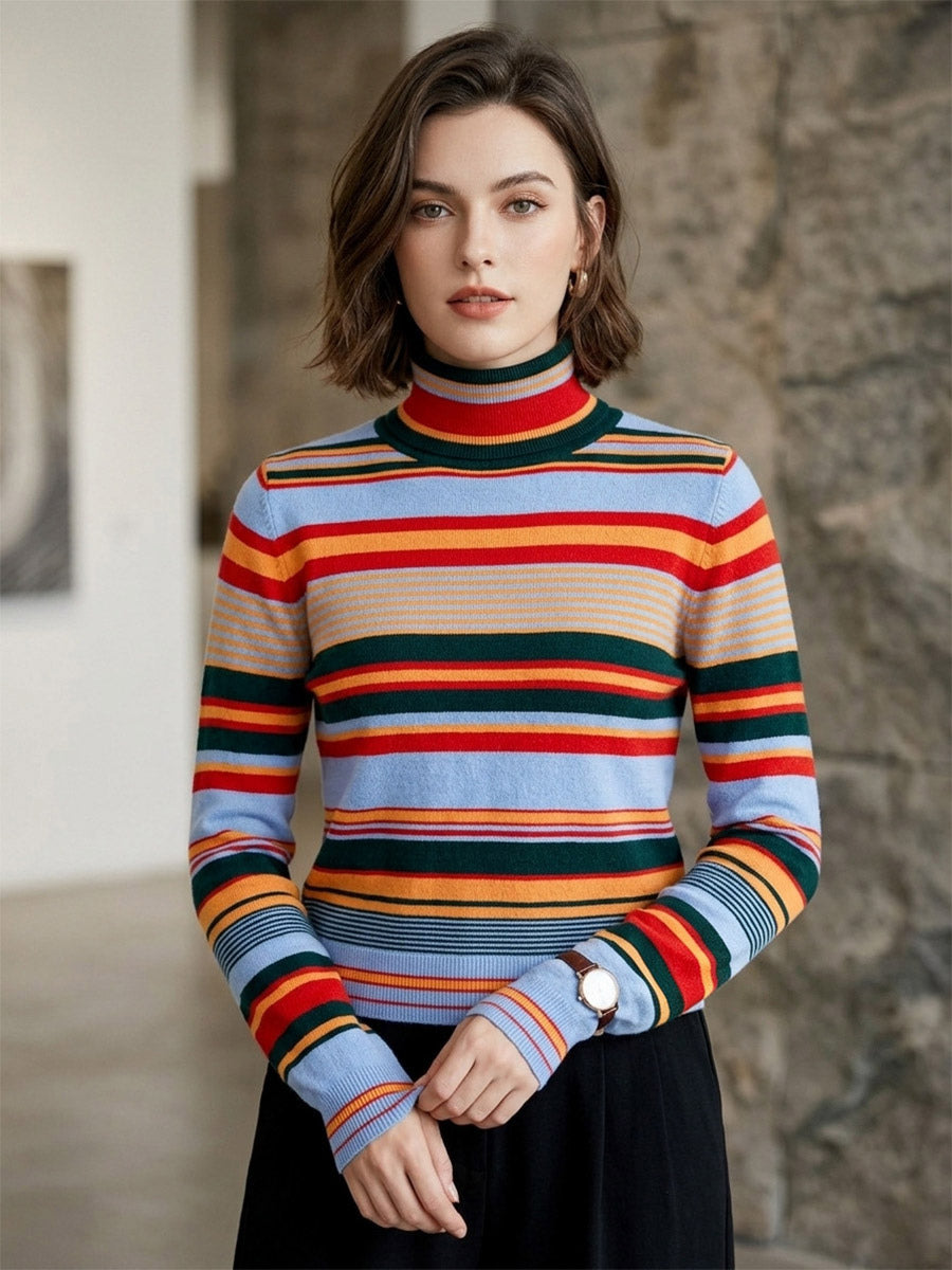 green long sleeve high neck fitted jumper — view 9