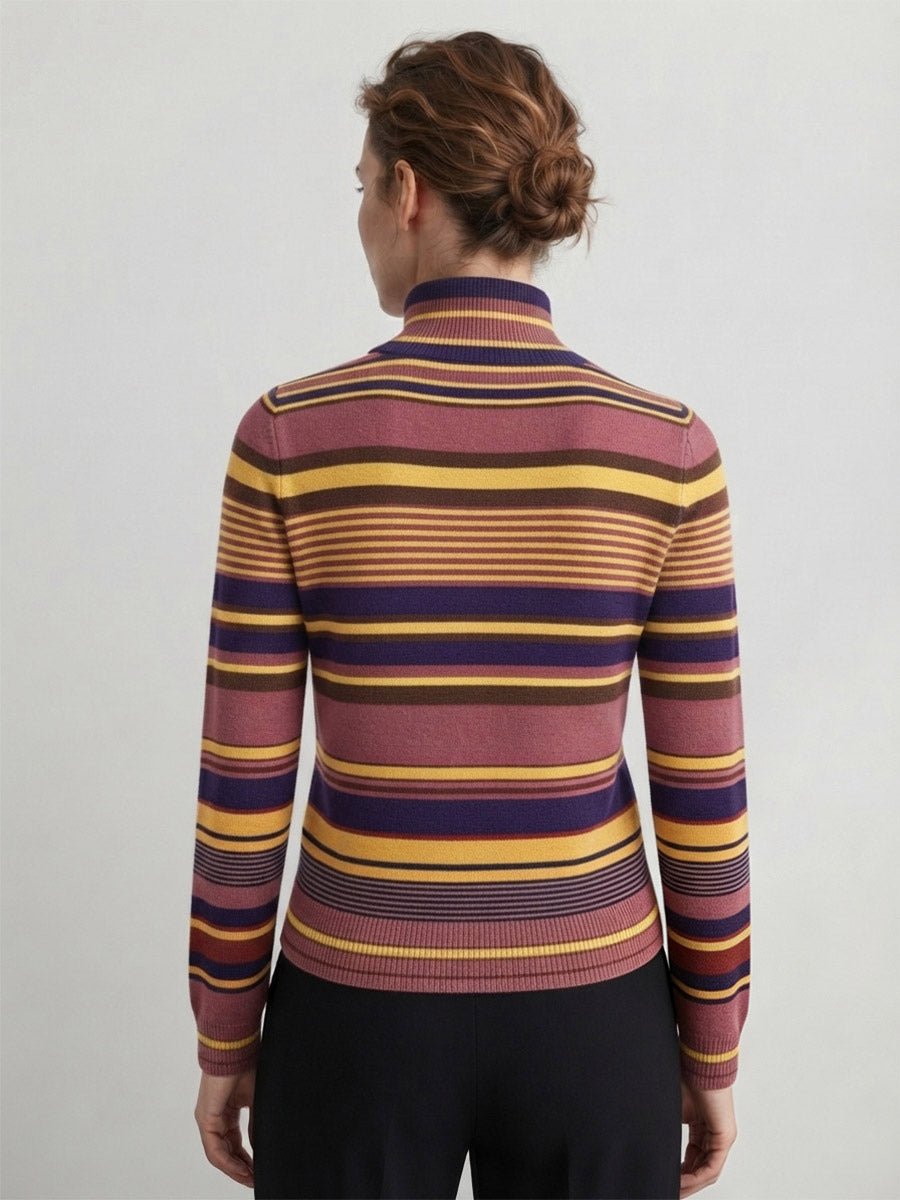 green long sleeve high neck fitted jumper — view 5