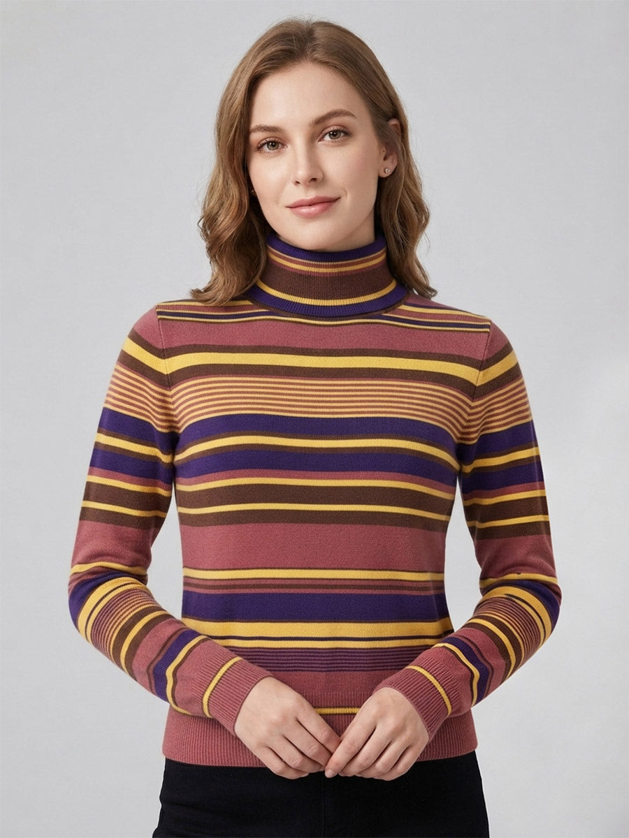 green long sleeve high neck fitted jumper — view 3