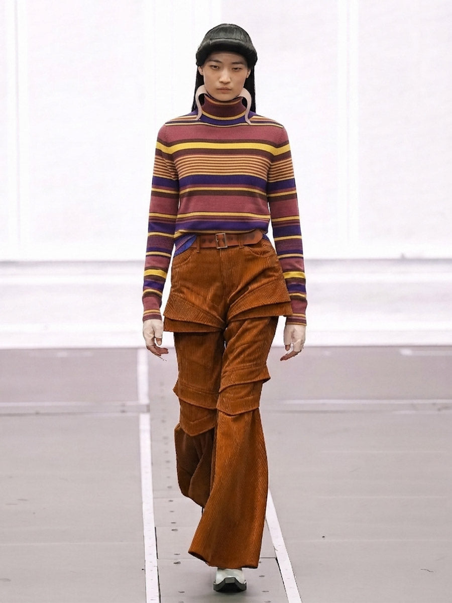 Green Long-Sleeve High-Neck Fitted Jumper — view 4