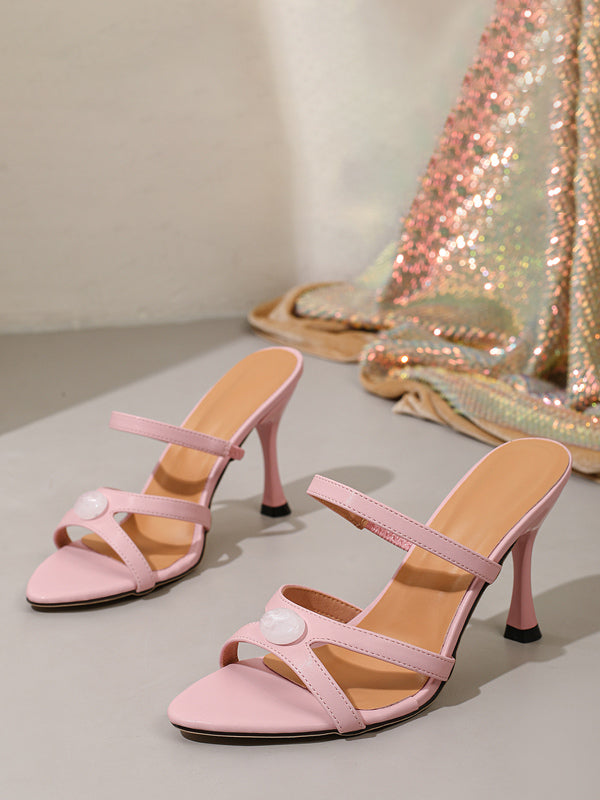 Pink Open-Toe Strappy Sandals — view 5