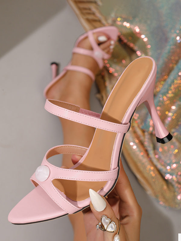 Pink Open-Toe Strappy Sandals — view 2