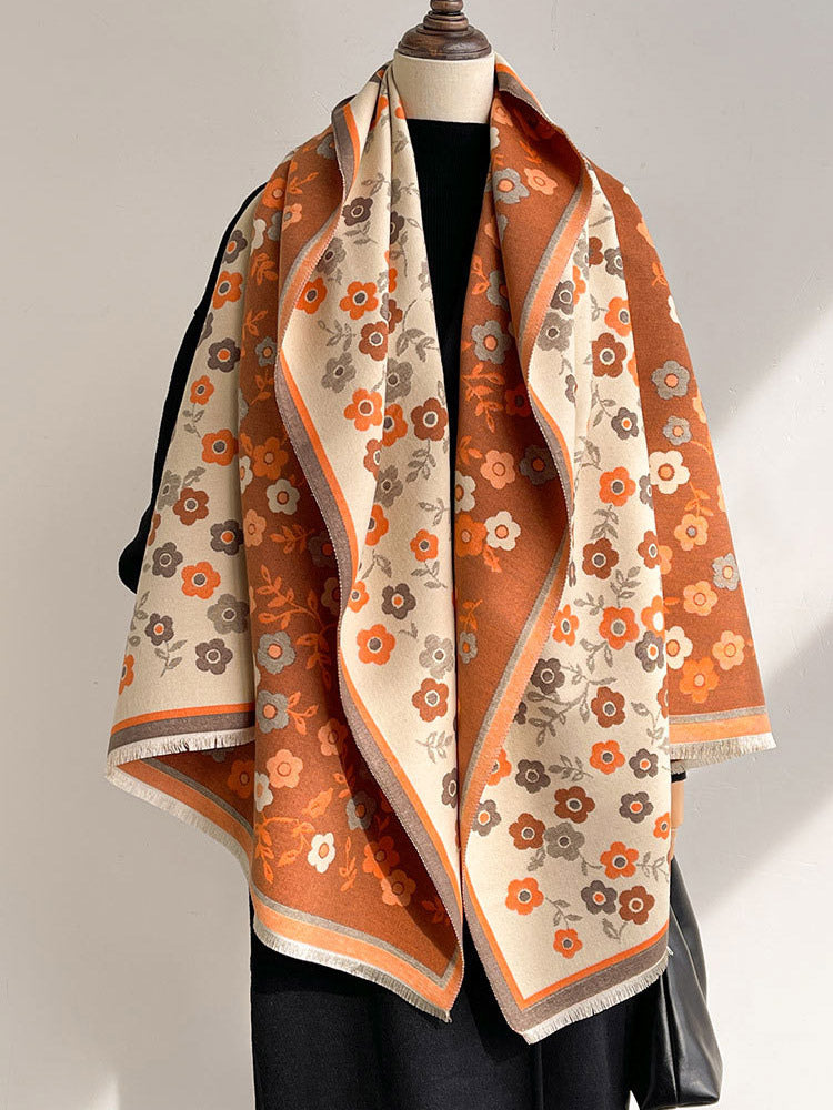 Pink Wrap Floral Scarf — view 6