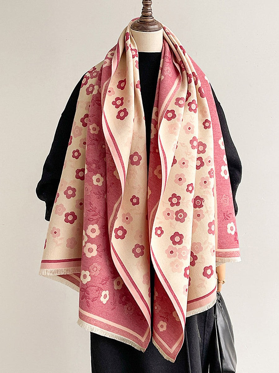 Pink Wrap Floral Scarf — view 1