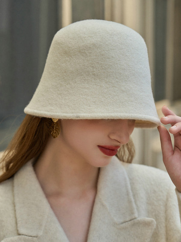 ivory wool hat — view 2