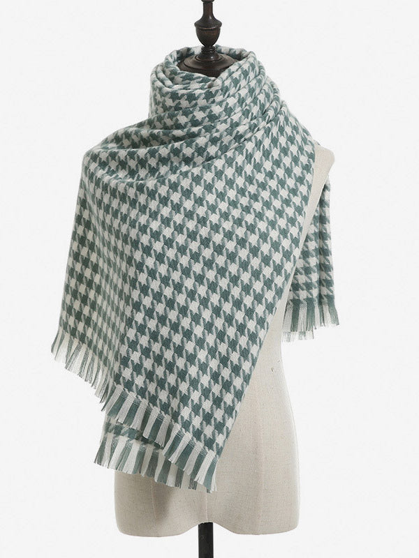 green cashmere scarf — view 1