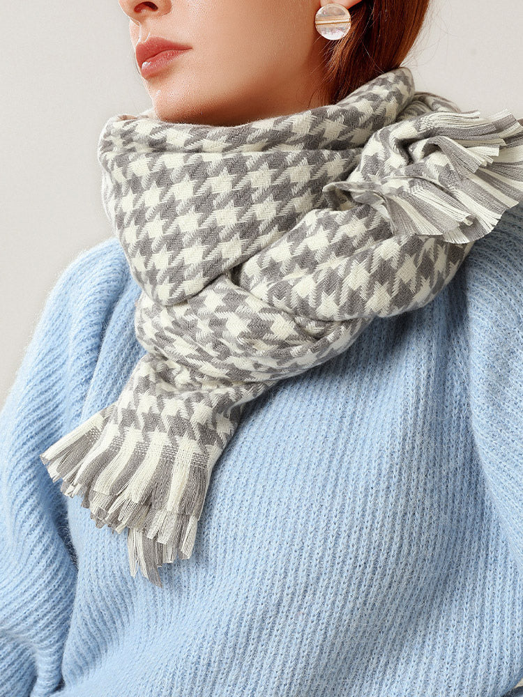 green cashmere scarf — view 2