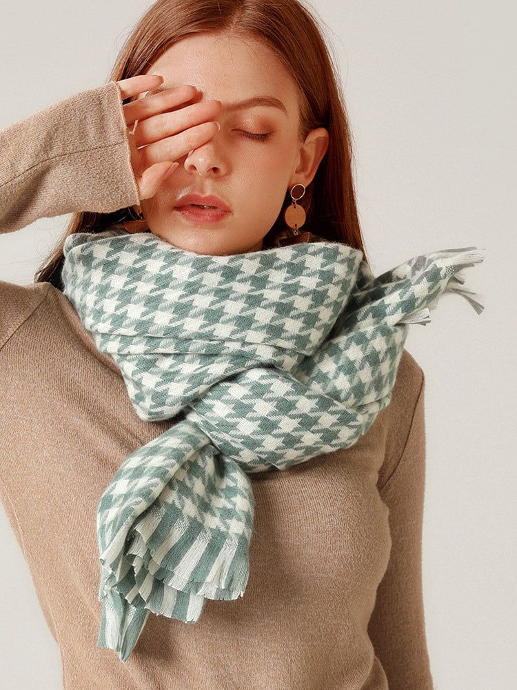 green cashmere scarf — view 3