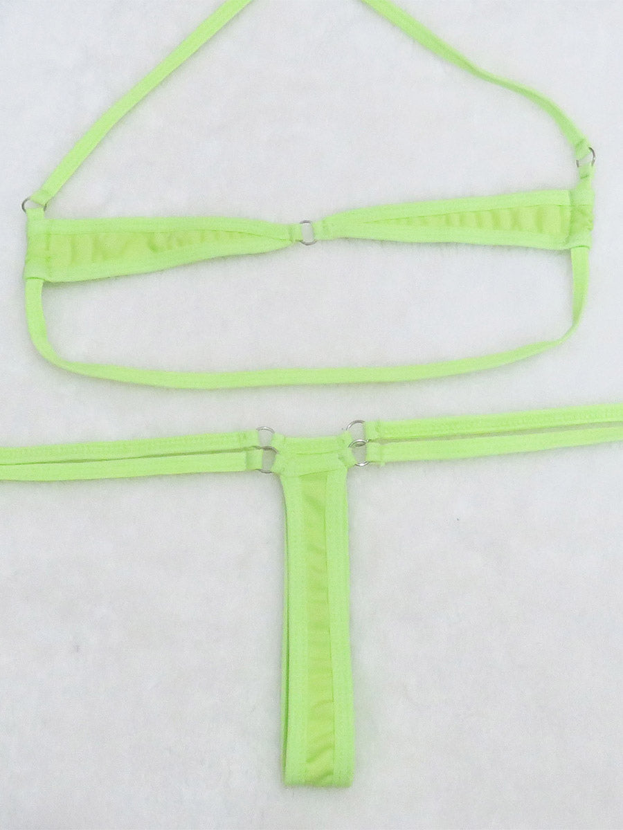 grass green bikini set — view 1