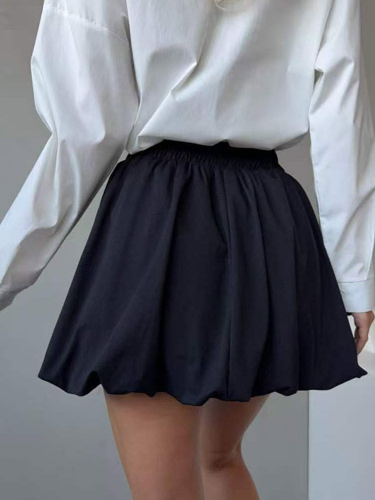 Black Mini Stretch Panel Skirt — view 2