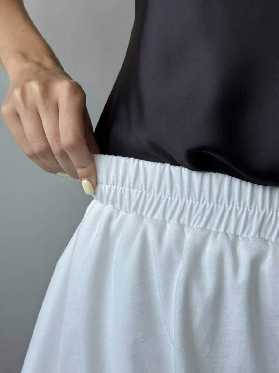Black Mini Stretch Panel Skirt — view 6