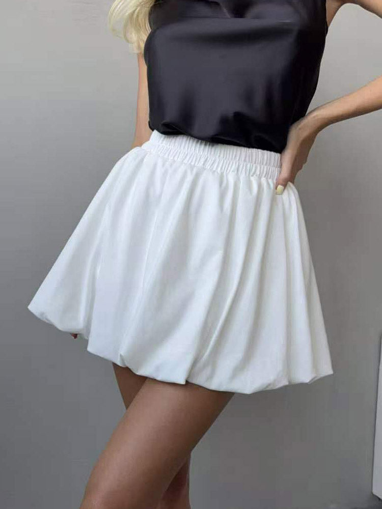 Black Mini Stretch Panel Skirt — view 4