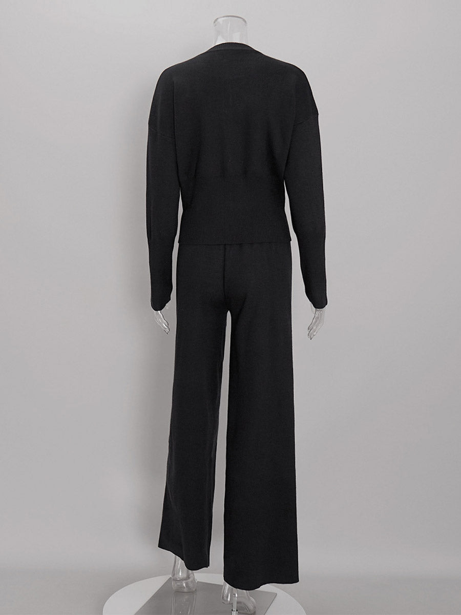 Brown Round-Neck Two-Piece Set — view 15