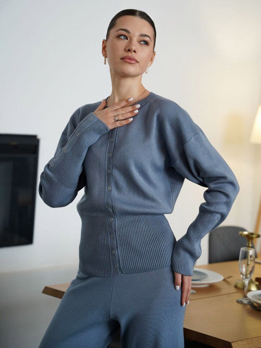 Brown Round-Neck Two-Piece Set — view 10