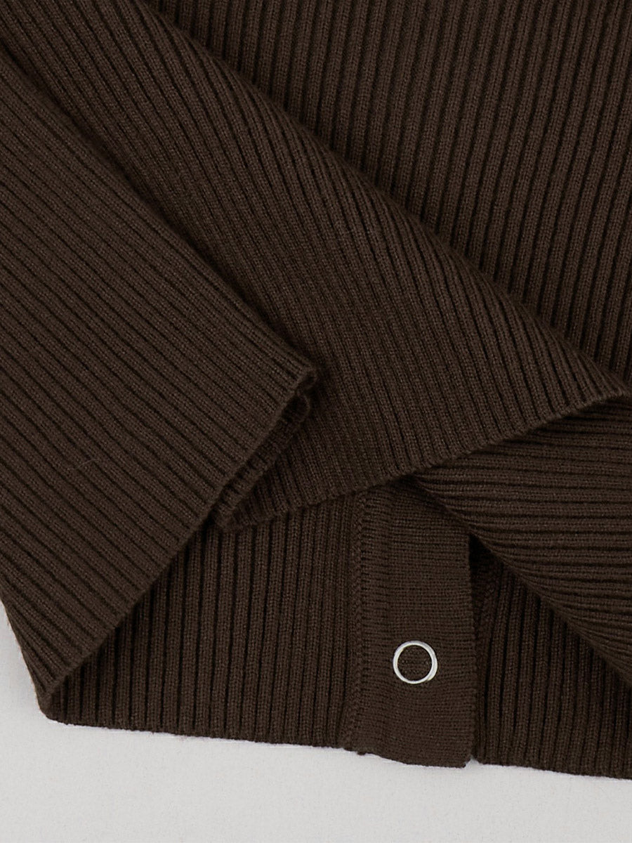 brown round neck two piece set — view 8