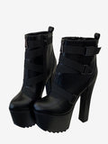 Black Round-Toe Ankle Boots — view 1