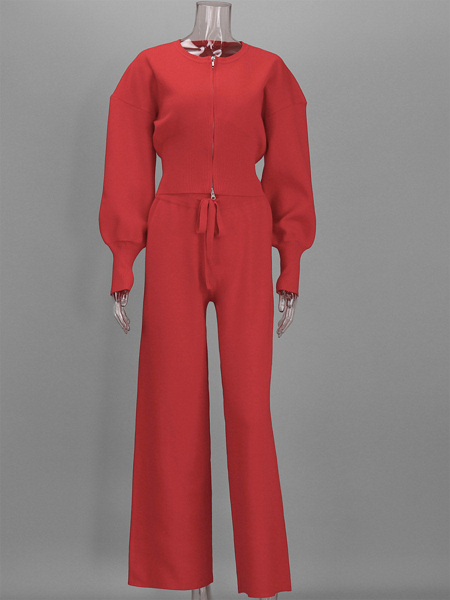 apricot wide leg two piece set — view 6