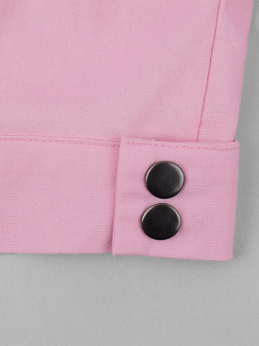 pink v neck high waisted two piece set — view 8