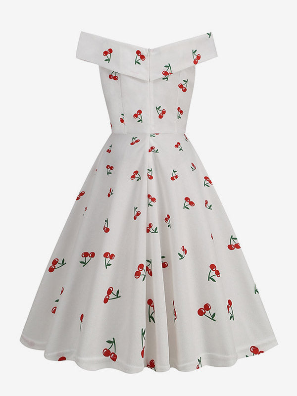 Red V-Neck Off-Shoulder Midi Dress — view 10