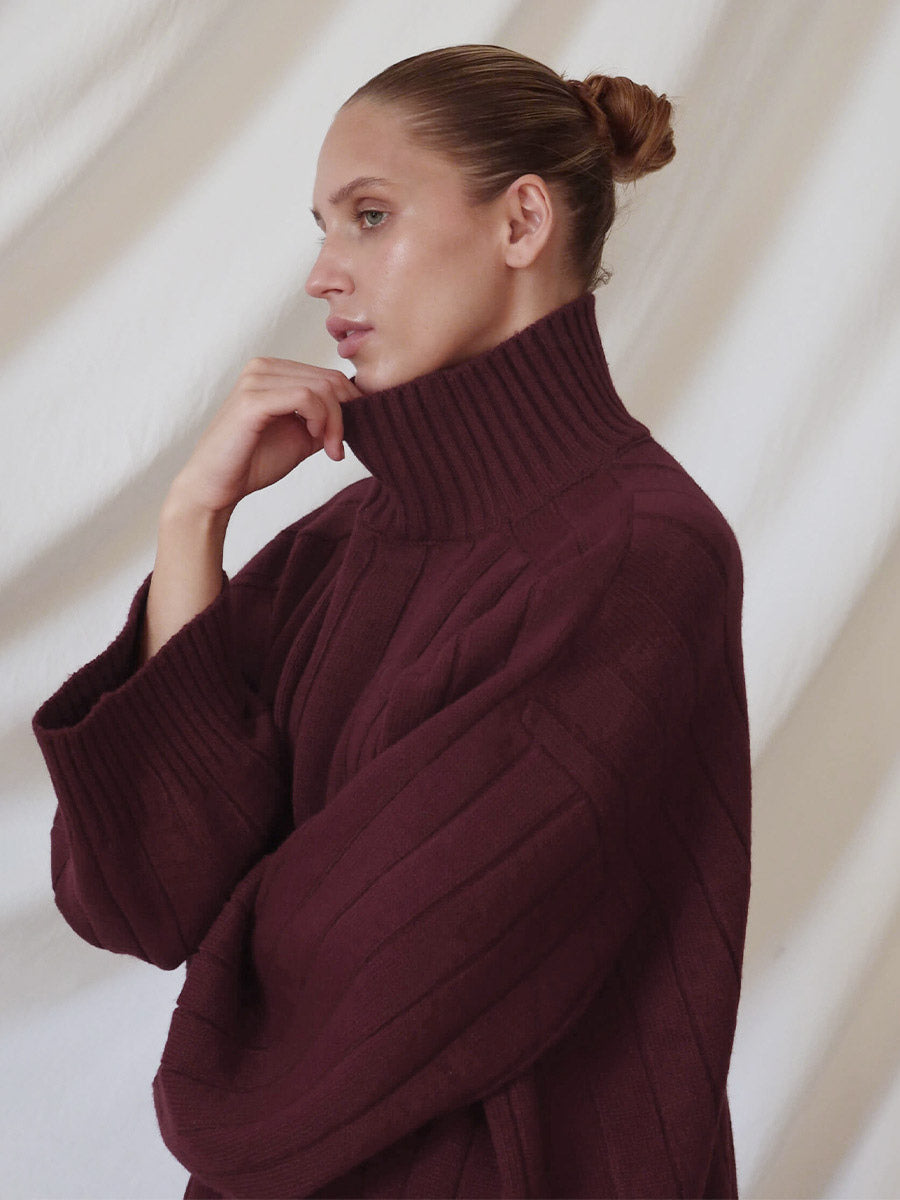 green wide leg relaxed knitted two piece set — view 3