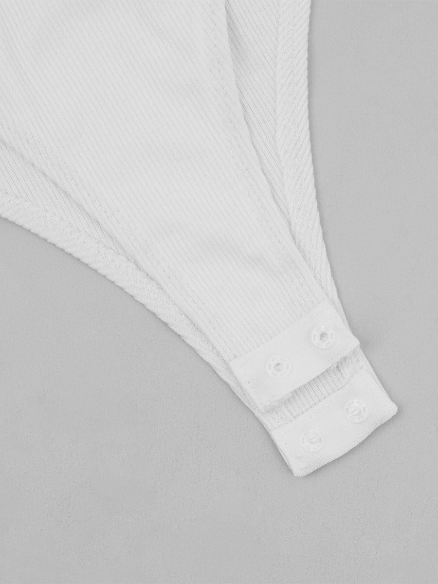 white sleeveless fitted knitted bodysuit — view 6