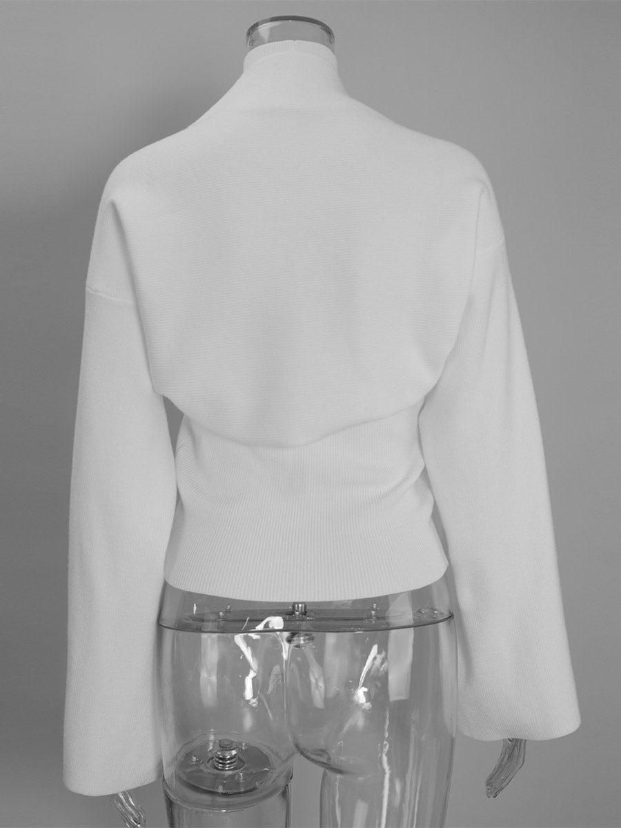 Red Halter-Neck Knitted Two-Piece Set — view 14