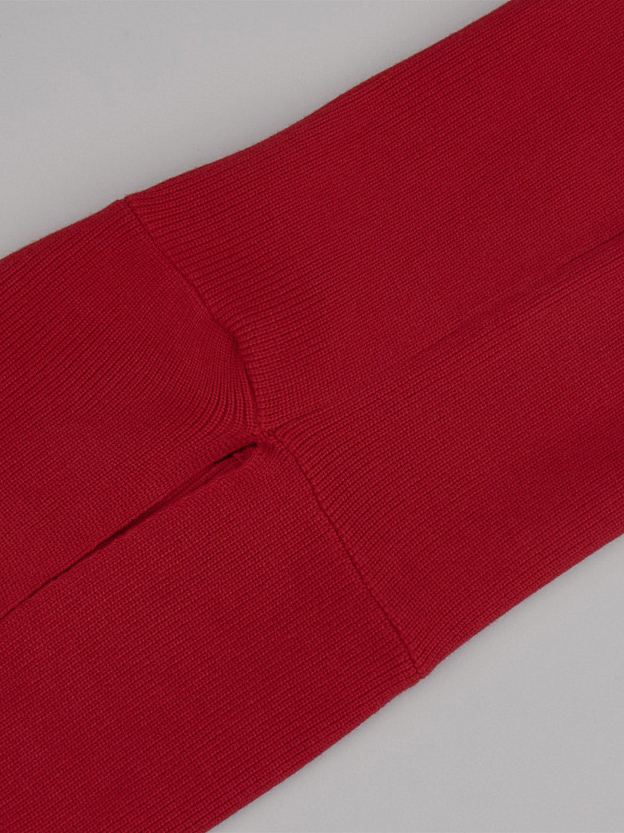 Red Halter-Neck Knitted Two-Piece Set — view 6