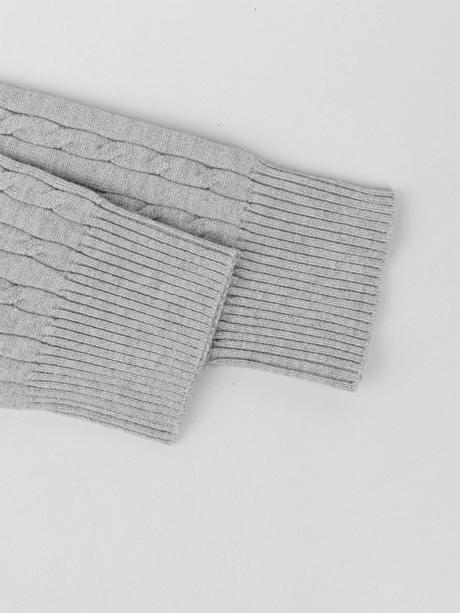 Grey Wide-Leg Knitted Two-Piece Set — view 5