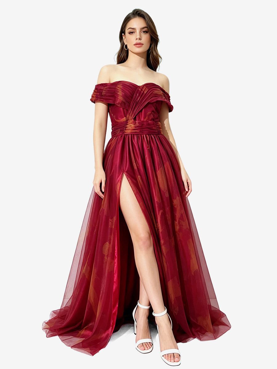 Red Sleeveless Maxi Dress — view 3
