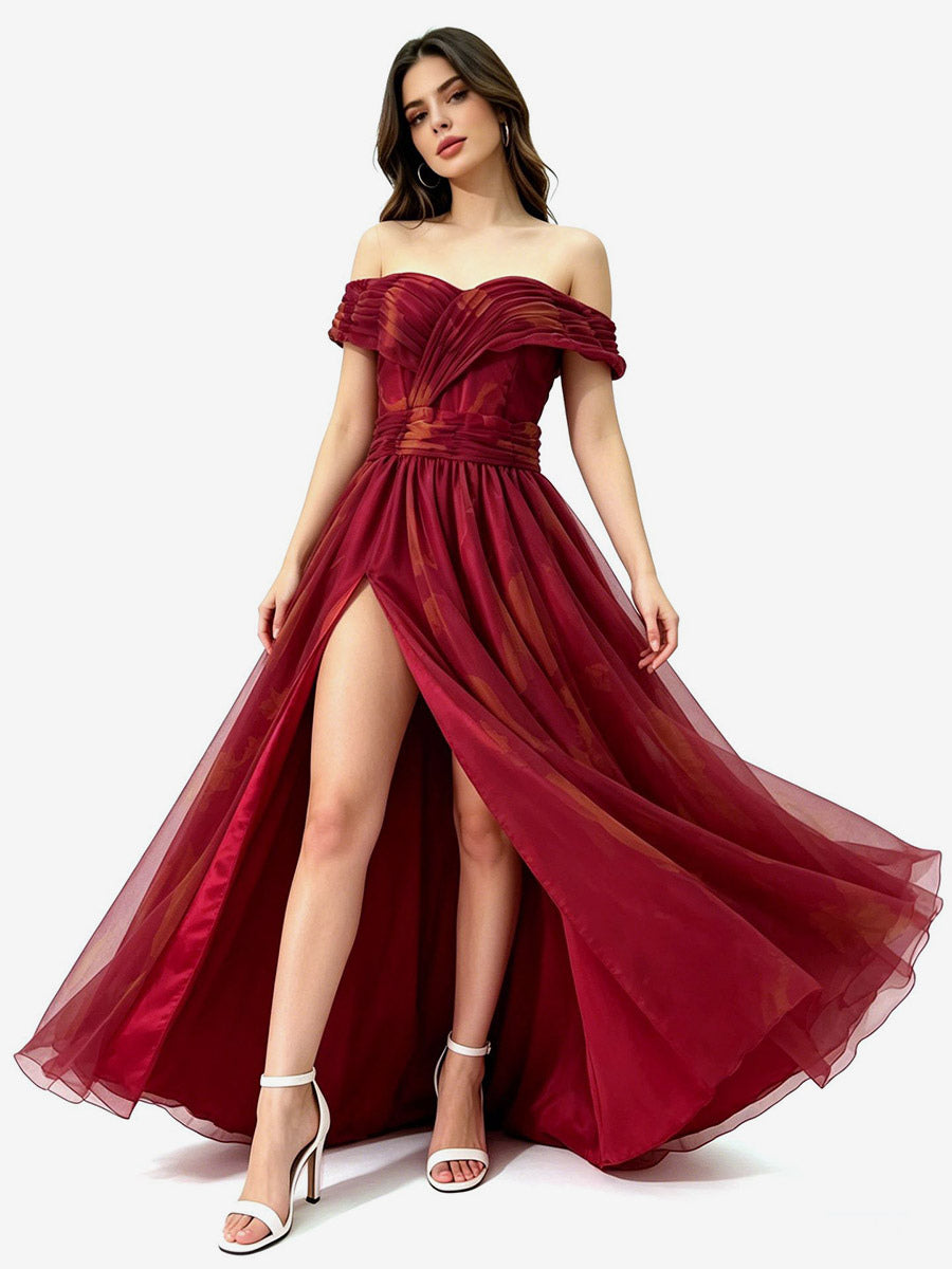 Red Sleeveless Maxi Dress — view 4