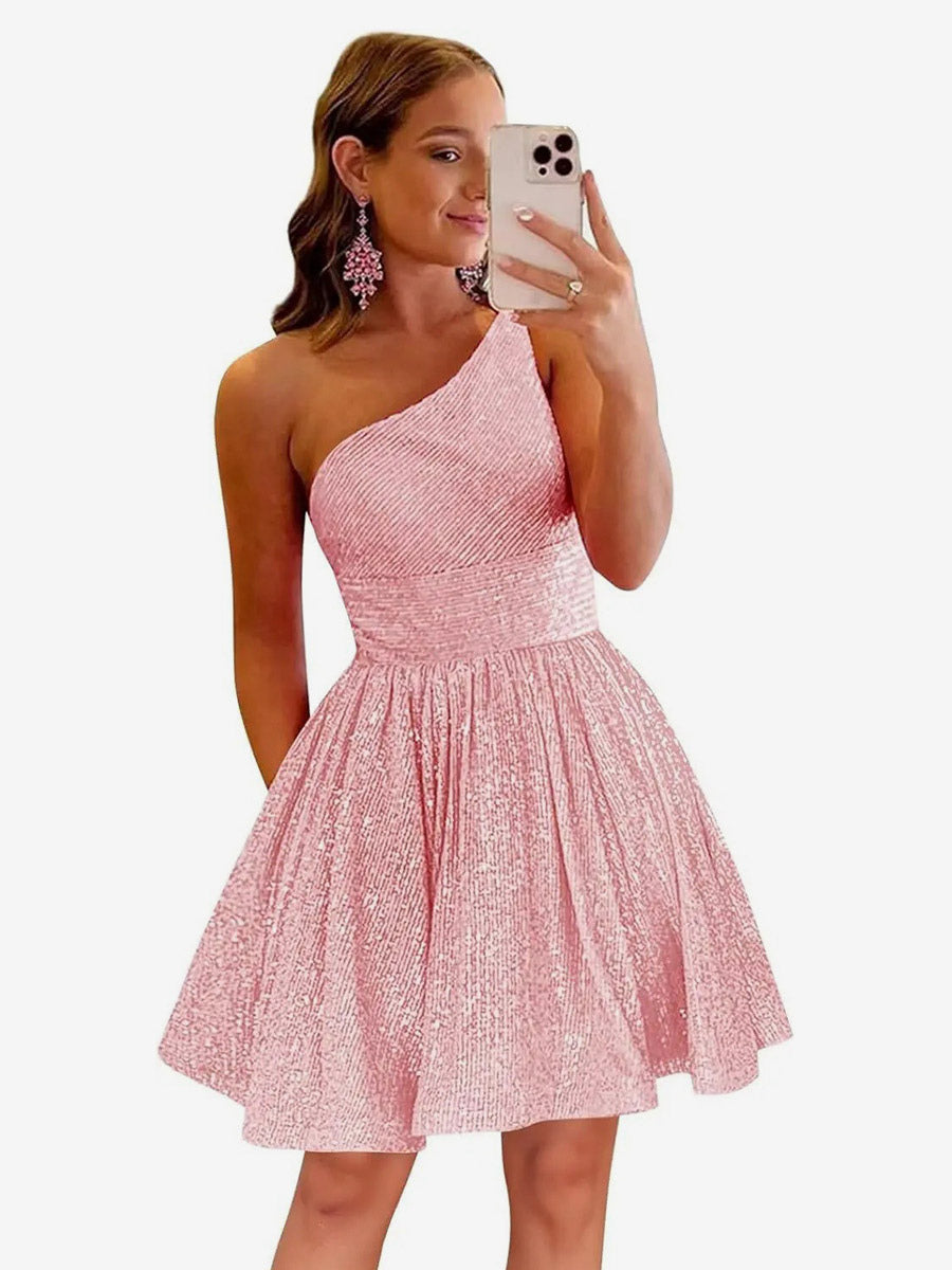 Gold Sleeveless Sequin Dress — view 12