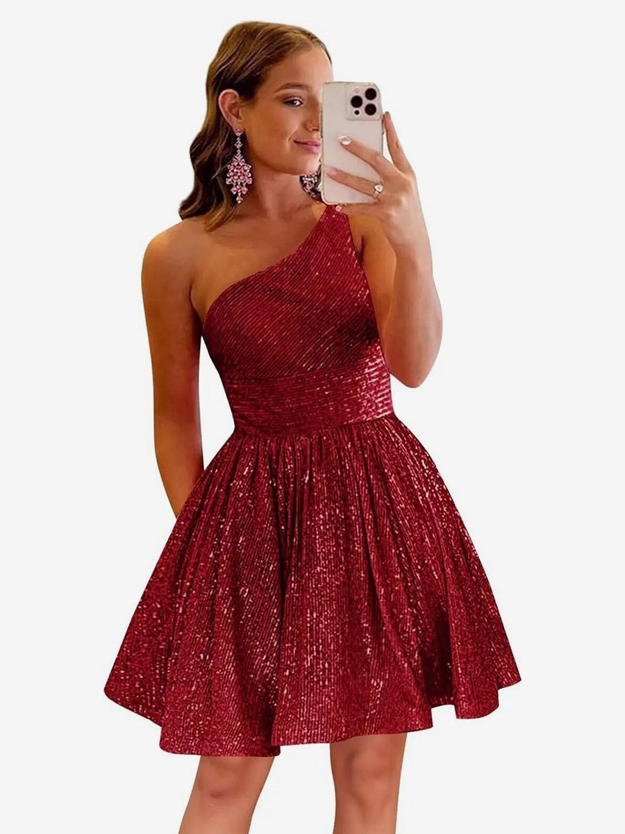 Gold Sleeveless Sequin Dress — view 8