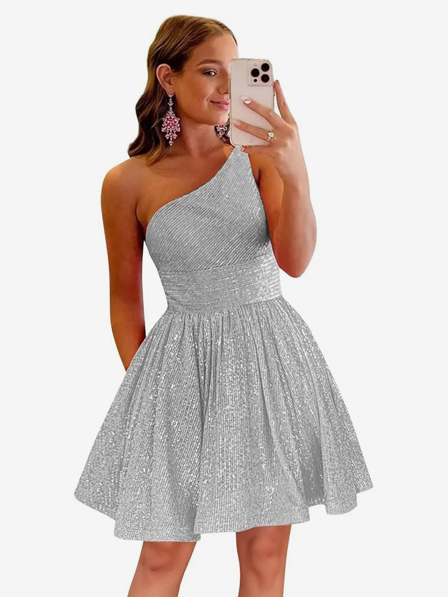Gold Sleeveless Sequin Dress — view 15