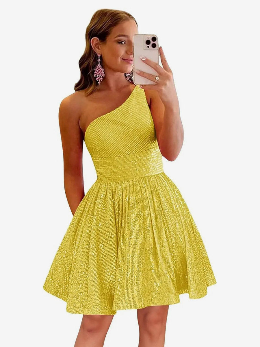 Gold Sleeveless Sequin Dress — view 6