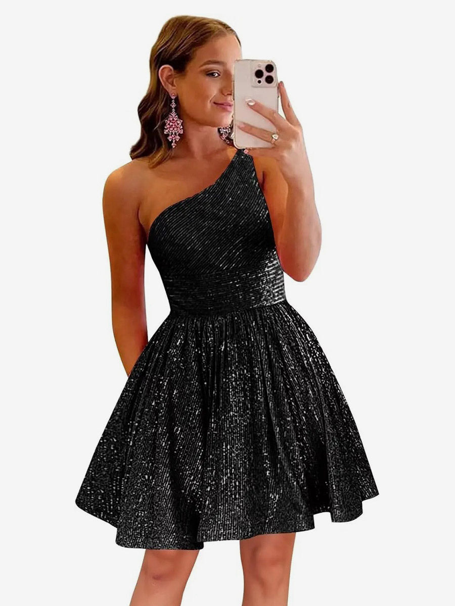 Gold Sleeveless Sequin Dress — view 13