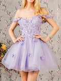 Lilac Sweetheart Lace Mini Dress — view 1